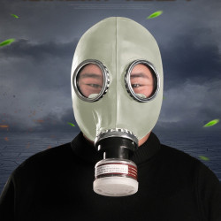 Men Army Masque à gaz avec filtre Breath Game Gris
